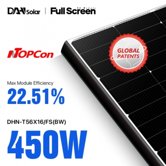 1/3 Cut Low Current Full-Screen PV Module with Black Frame&White Backsheet