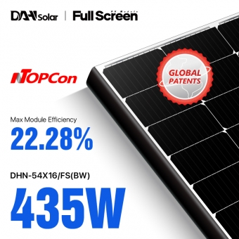 Full-Screen PV Module with Black Frame&White Backsheet