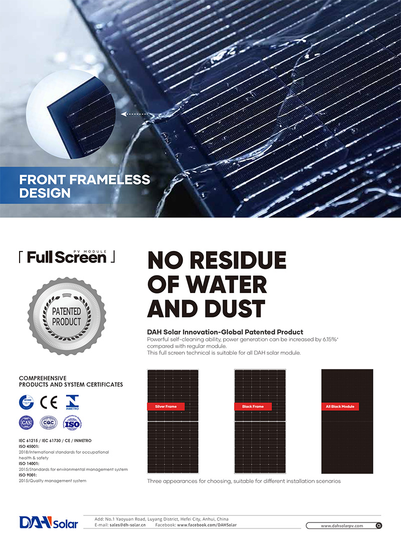 full-screen PV modules 