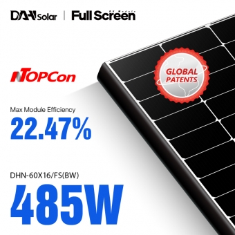 TOPCon Full-Screen PV Module Biafical with Black Frame&Black Backsheet