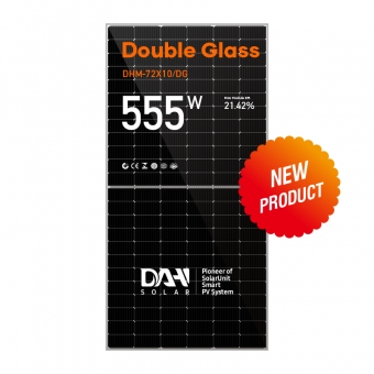 DHM-72X10/DG-525~555W Double Glass  Mono High Efficiency Solar Panels 