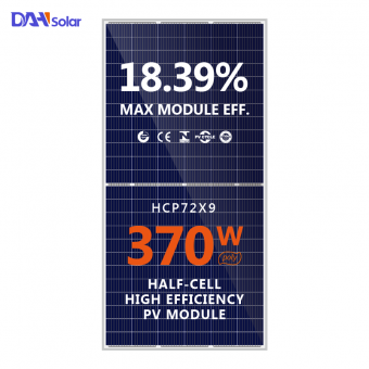 A Grade Poly Half Cut Cell 370W Solar Panel 