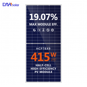 DAH Poly 9BB 400W 415W Half Cell Solar Panel 